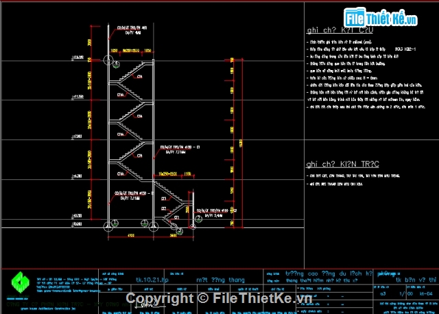 File auotcad bản vẽ,thiết kế 1 thang thoát hiểm,dự toán thang thoát hiểm